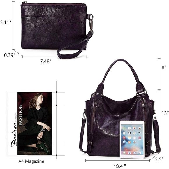 Angel Barcelo Purses and Handbags for Women Large Hobo Shoulder Bags Sof… - Picture 11 of 14